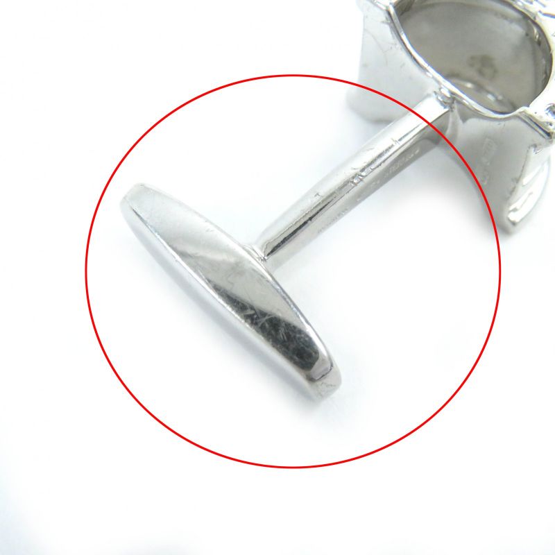 Bvlgari Bzero1 Logo Engraved Cufflinks Button Cufflinks Sv925 Silver Gentlemen's