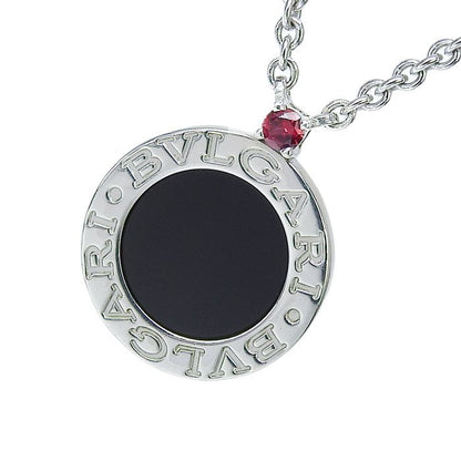 Bvlgari Bulgari Save The Children Onyx Ruby Necklace 356910 Sv925 Silver Onyx