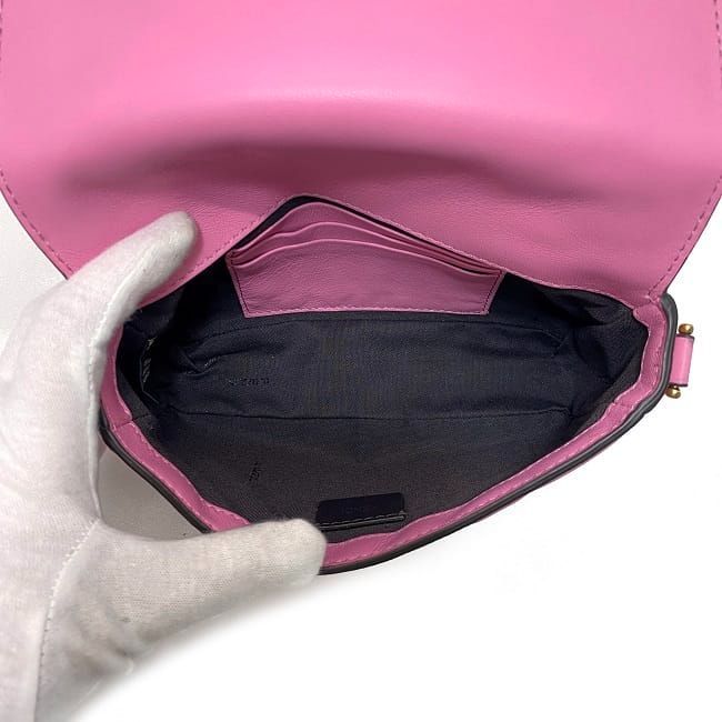 Fendi 2way Mini Bag Baguette Small Pink Gold