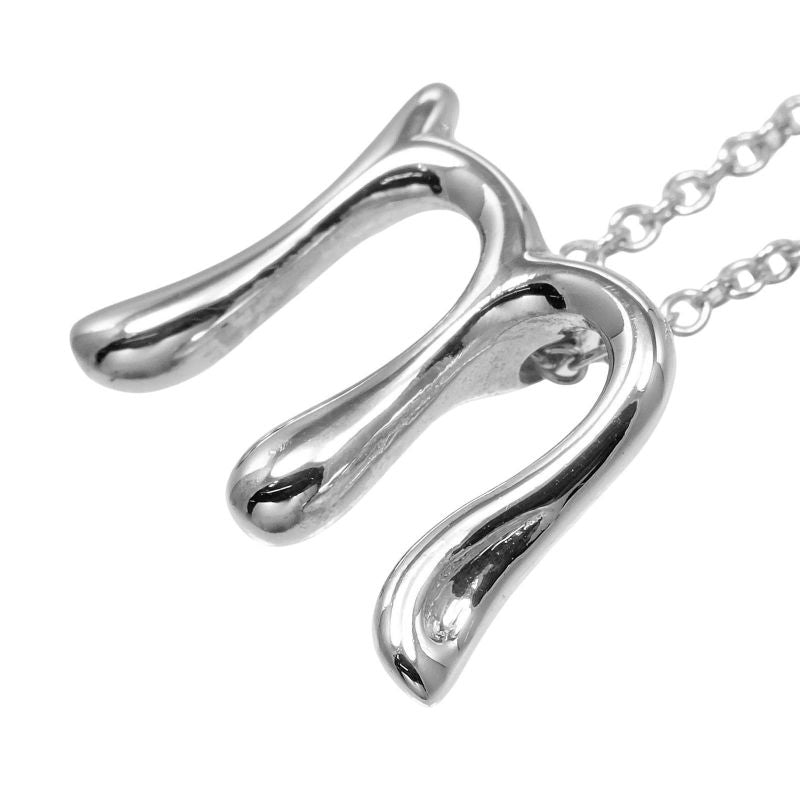 Tiffany & Co Alphabet Letter M Silver 925 Ladies 2.2g Necklace