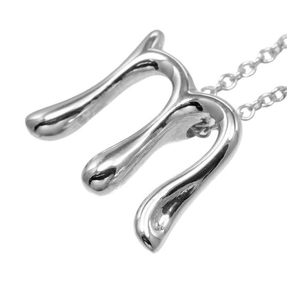 Tiffany & Co Alphabet Letter M Silver 925 Ladies 2.2g Necklace