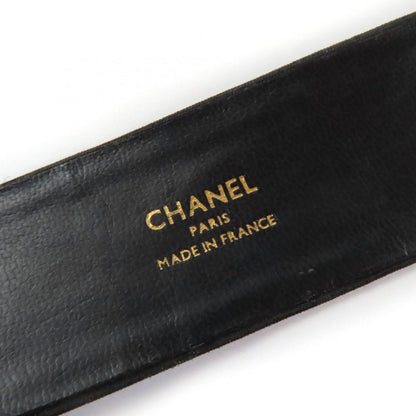 Chanel Vintage Wool CC Logo Button Belt Long Sleeve Tight Dress Black 34 — view 9