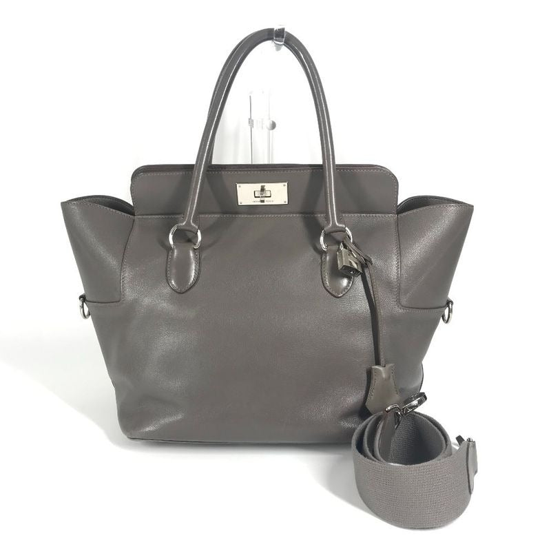 Hermes Shoulder Bag Toolbox 26 Leather Ethan Gray