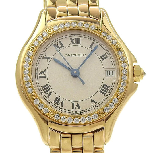 Cartier Pantheon Girl 18K Yellow Gold Diamond Quartz Analog Display Watch