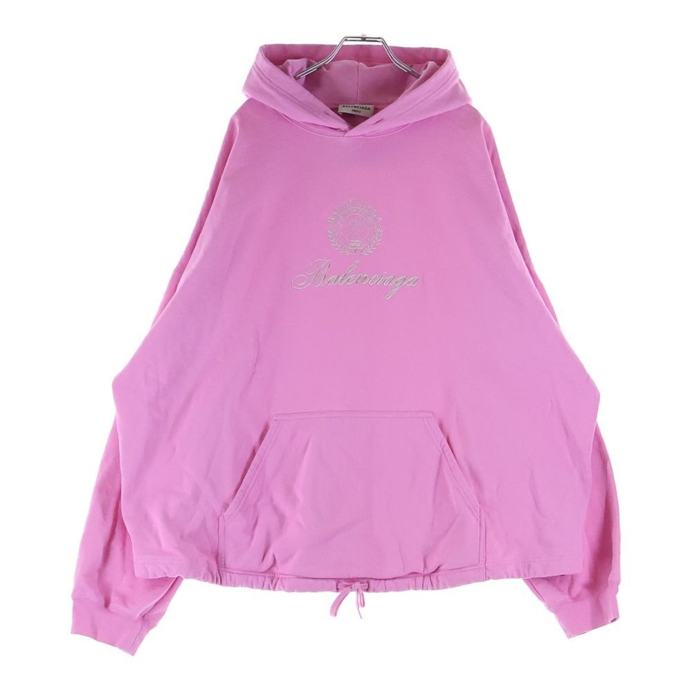 Balenciaga BB Emblem Logo Embroidery Pullover Sweatshirt Hoodie Pink Sweater