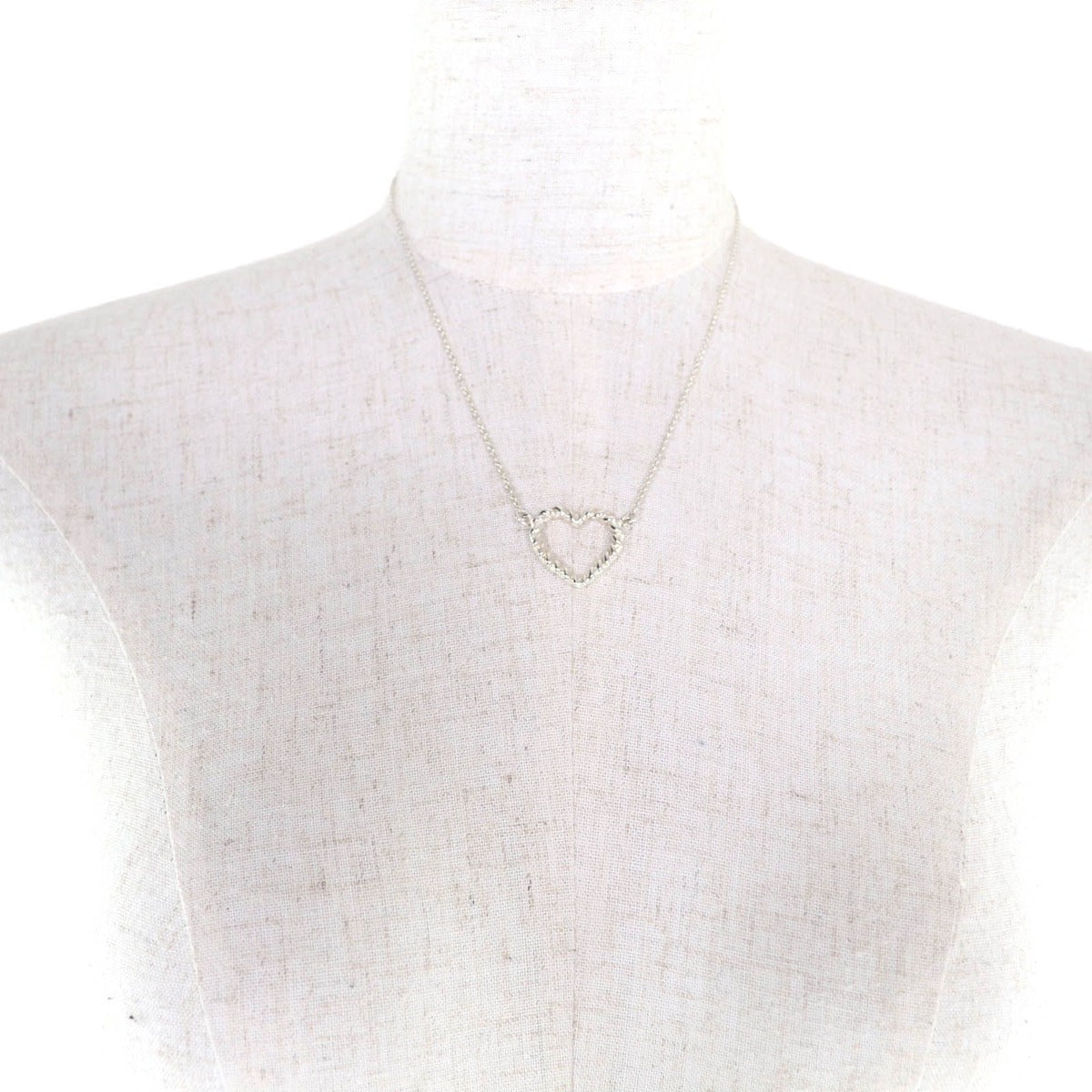 Tiffany & Co. 925 Heart Twist Necklace Pendant Silver — view 3