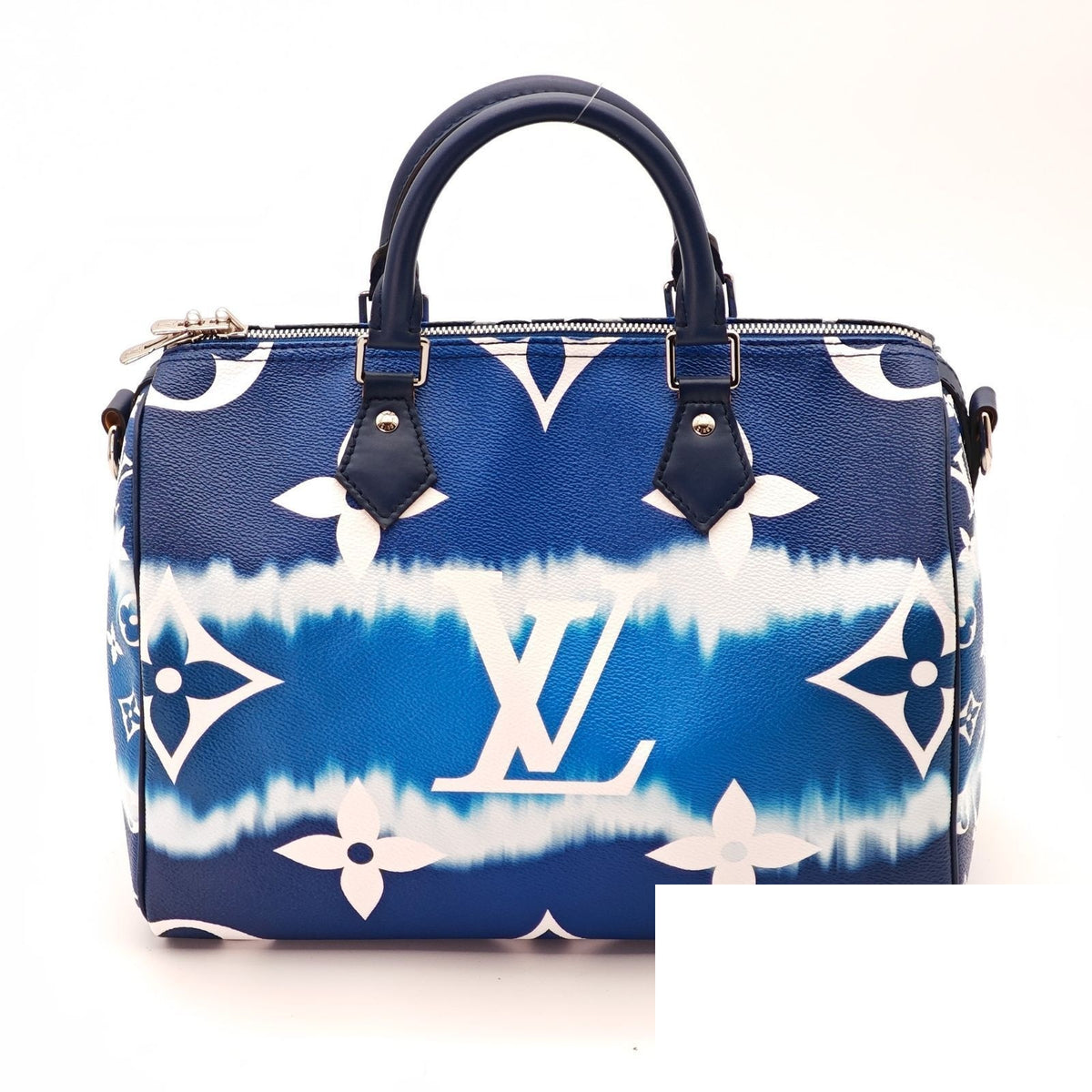 Louis Vuitton Speedy Bandouliere Bag Handbag Blue White Bag Shoulder — view 2