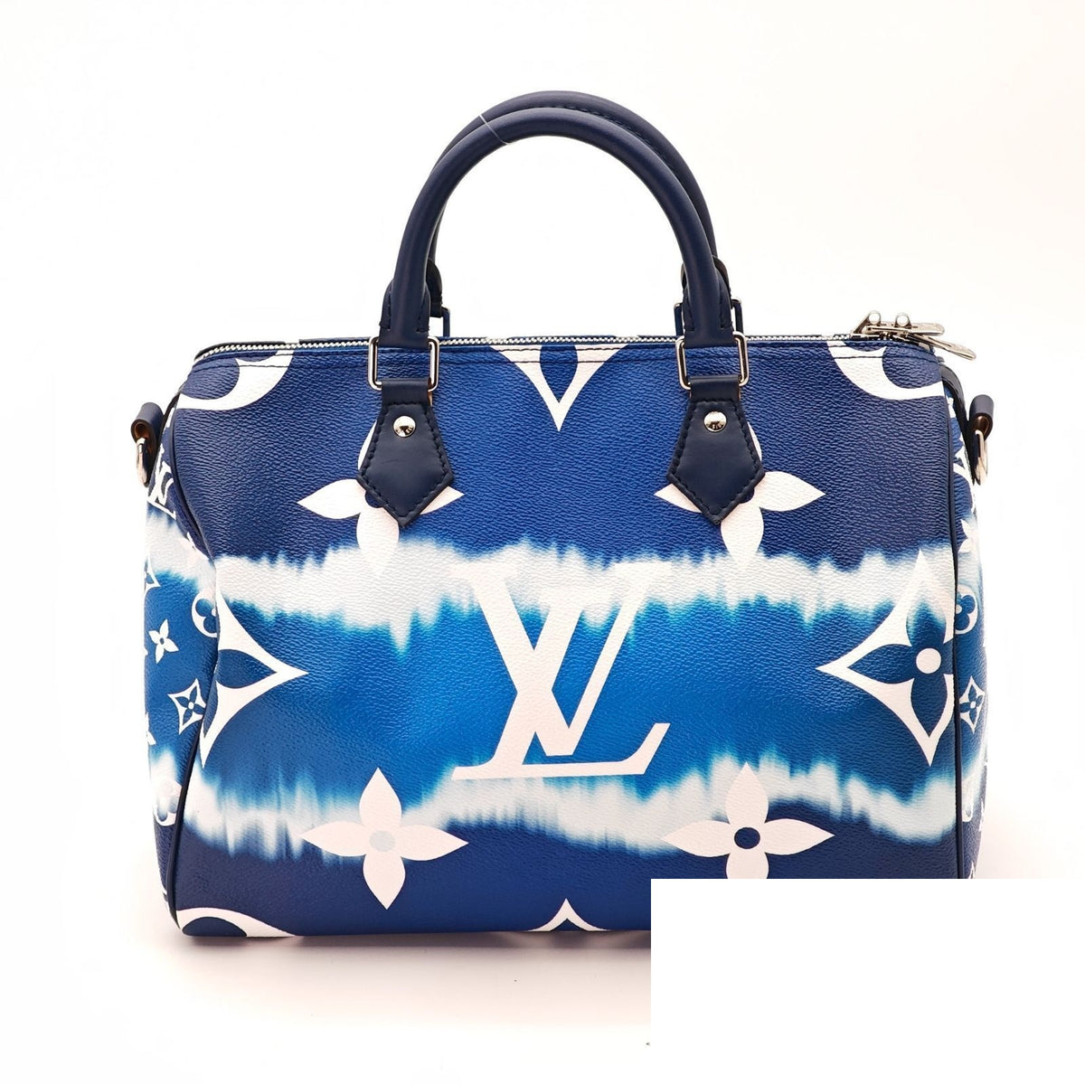 Louis Vuitton Speedy Bandouliere Bag Handbag Blue White Bag Shoulder — view 3