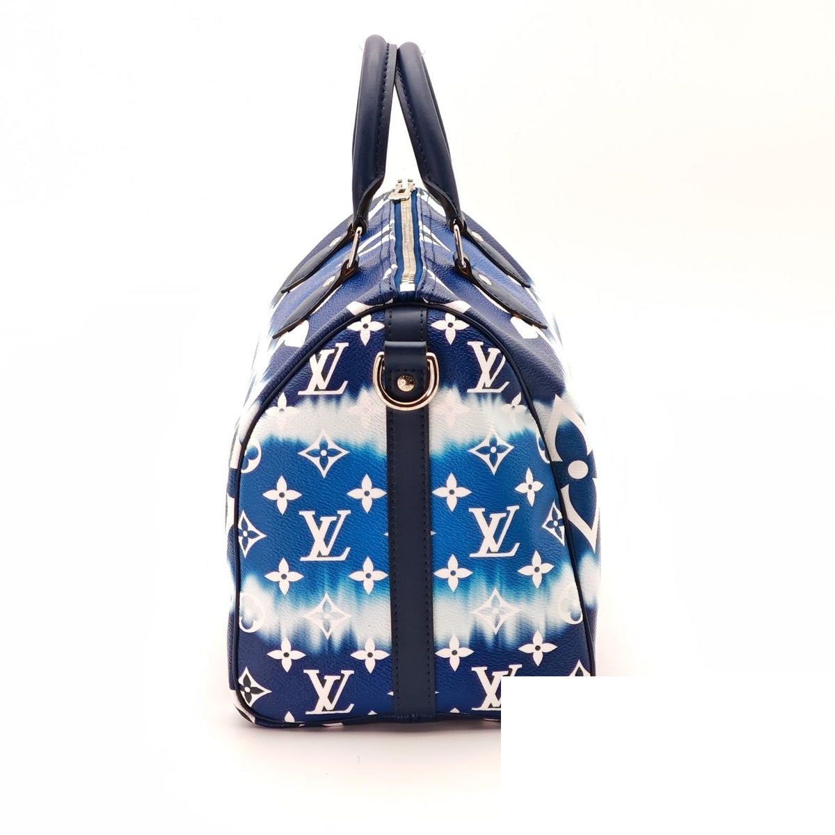 Louis Vuitton Speedy Bandouliere Bag Handbag Blue White Bag Shoulder — view 4
