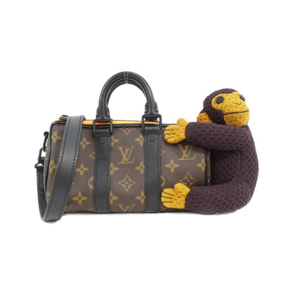 Louis Vuitton Monogram Keepall XS Boston Bag Brown Marron Black