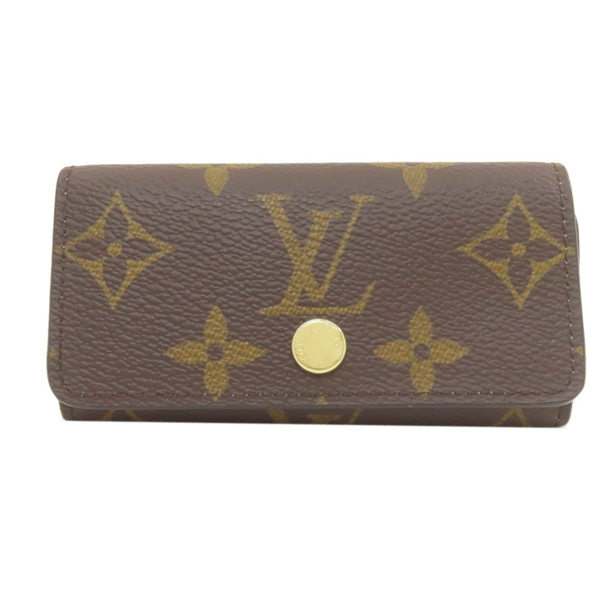 Louis Vuitton Multicles 4 Key Case Leather Holder Monogram Brown