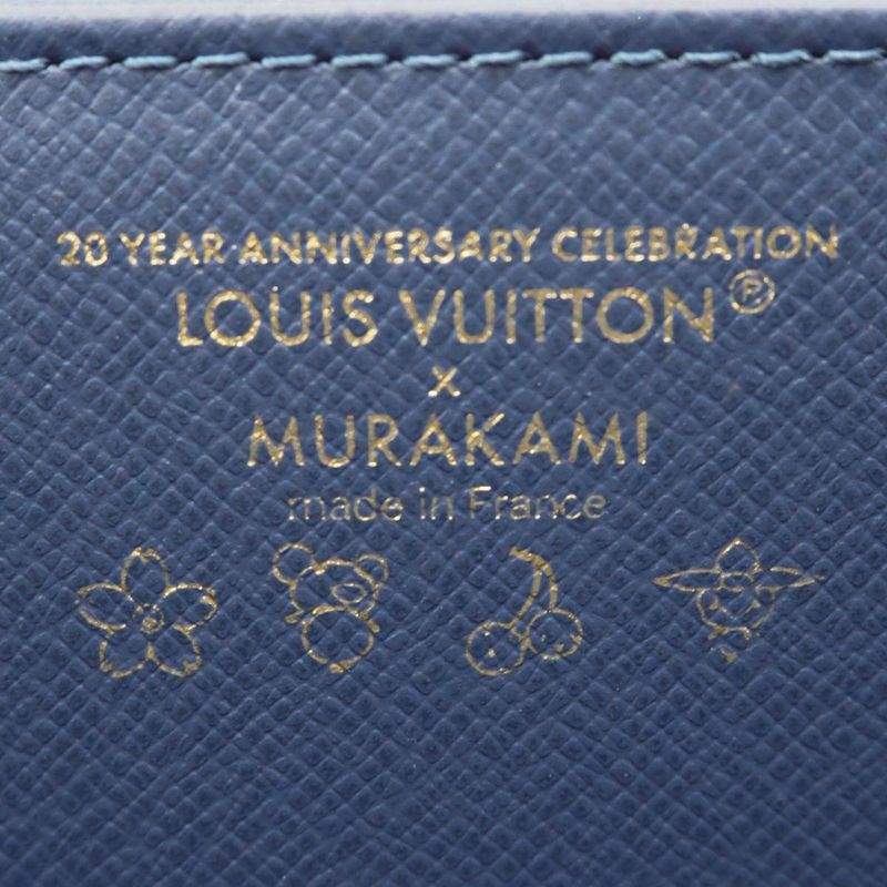 Louis Vuitton LV X Tm Zippy Wallet Monogram Cherry Denim Cotton