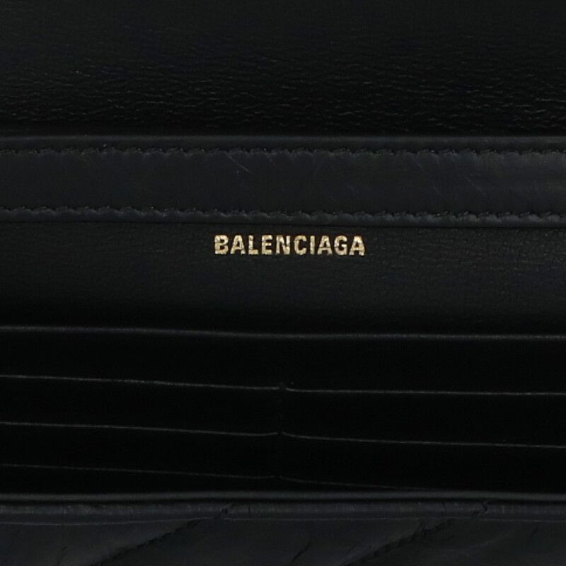 Balenciaga 781723 Crush Logo Leather Chain Wallet Shoulder Bag Women