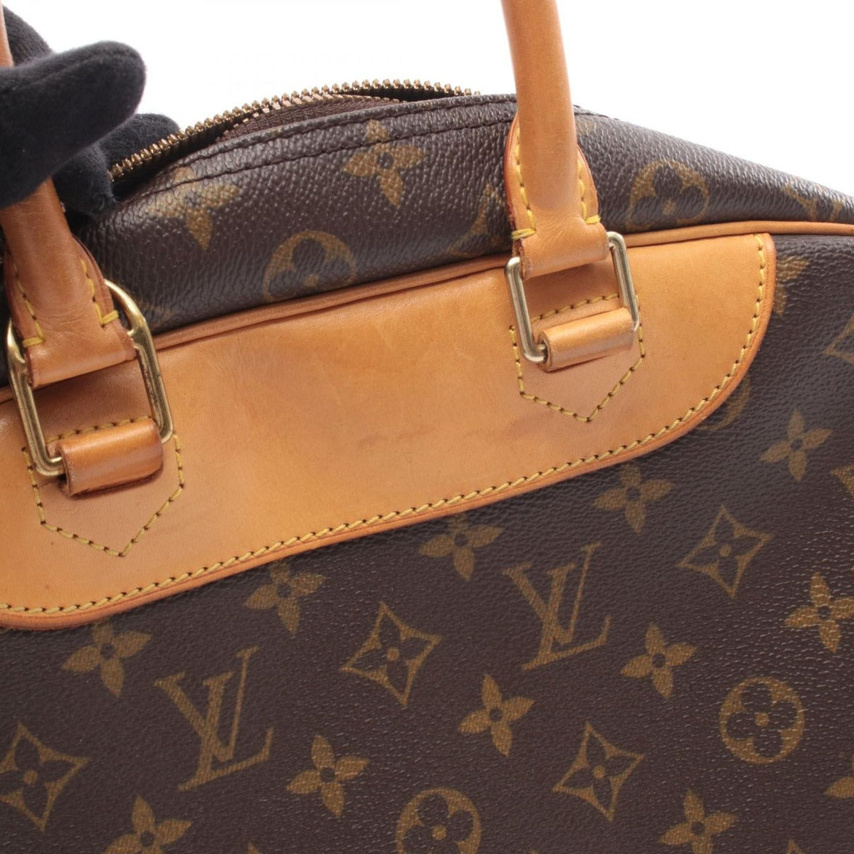 Louis Vuitton Handbag Deauville Bowling Vanity Canvas Leather — view 8