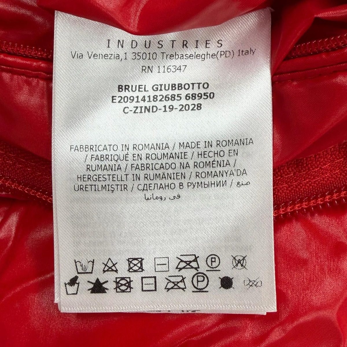 Moncler Bruel Logo Button Hooded Double Zip Up Jacket Red 3 — view 13