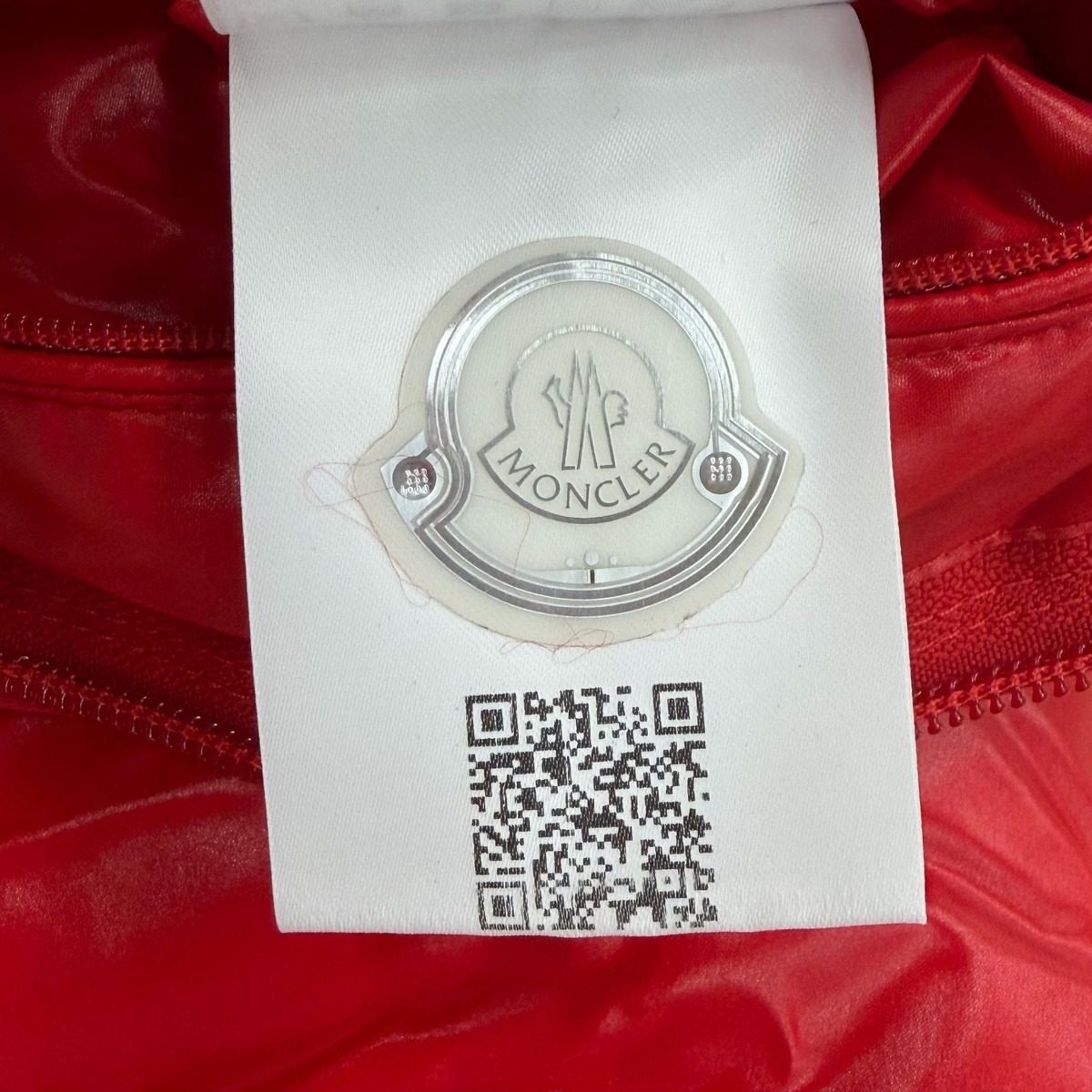 Moncler Bruel Logo Button Hooded Double Zip Up Jacket Red 3 — view 15