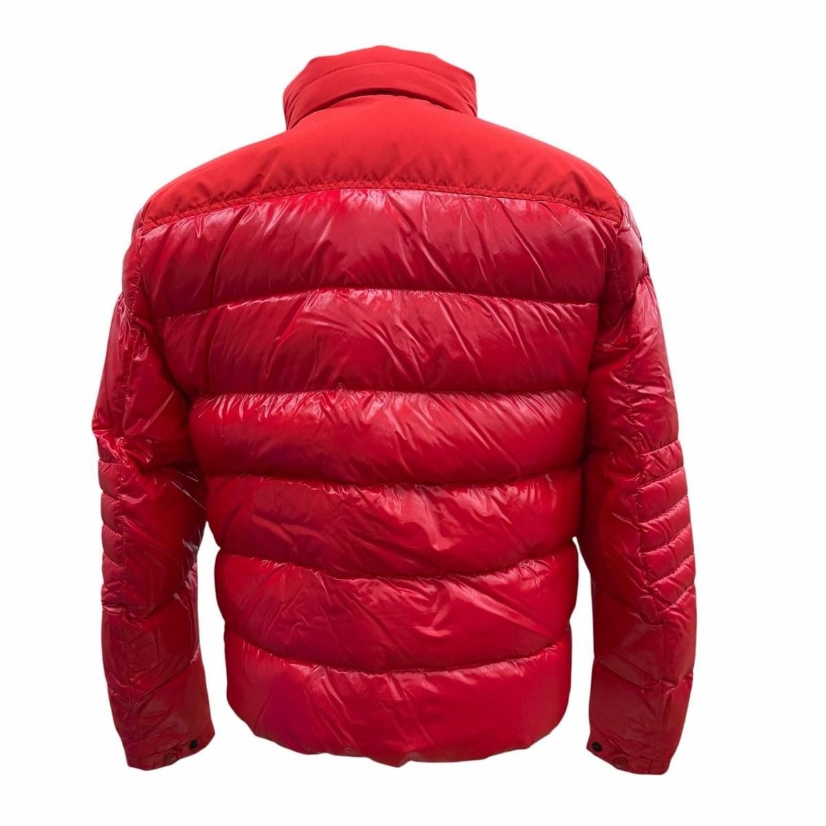 Moncler Bruel Logo Button Hooded Double Zip Up Jacket Red 3 — view 4