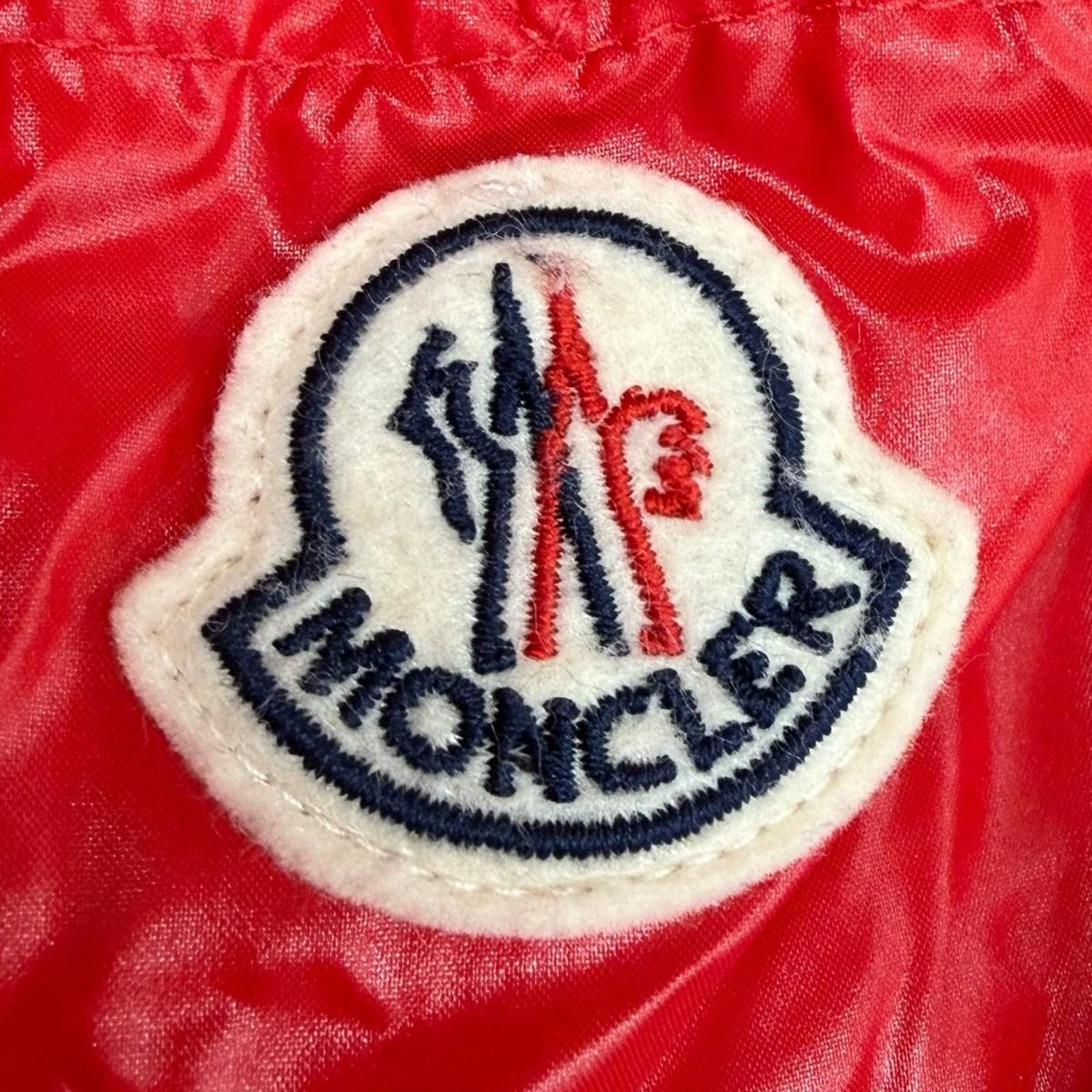 Moncler Bruel Logo Button Hooded Double Zip Up Jacket Red 3 — view 6
