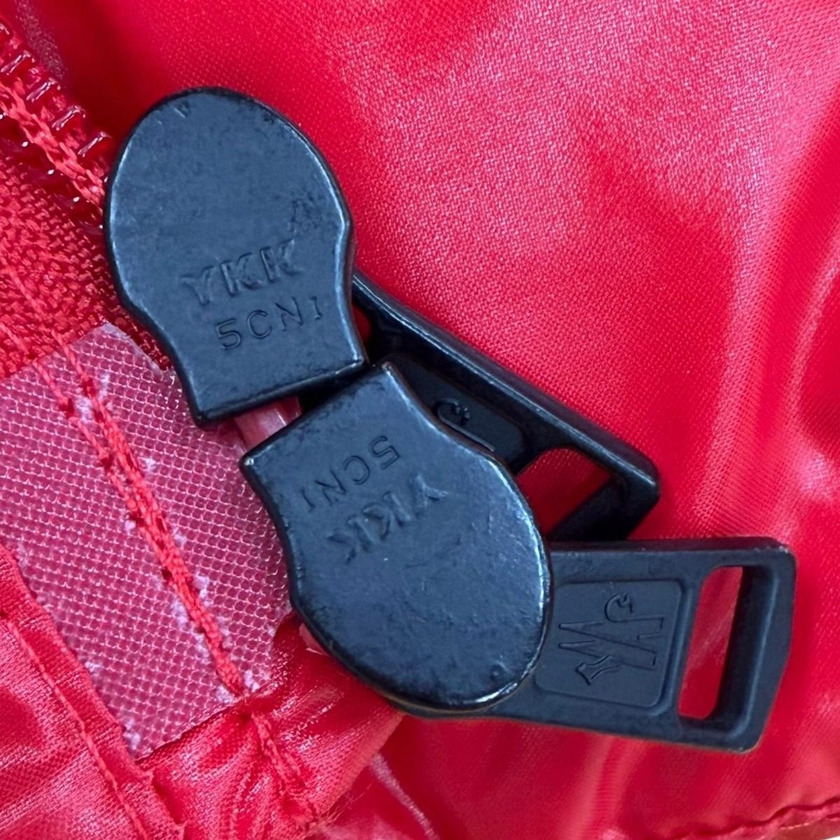 Moncler Bruel Logo Button Hooded Double Zip Up Jacket Red 3 — view 9