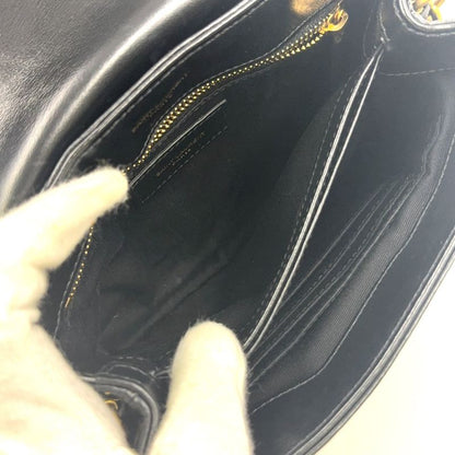 Saint Laurent Paris Lou Leather Black Shoulder Bag Gold