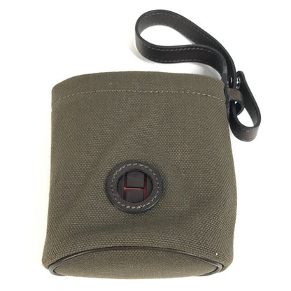 Hermes Pouch Dog Treat Pouch H800617ekaa Leather / Coated Canvas Khaki / Foo