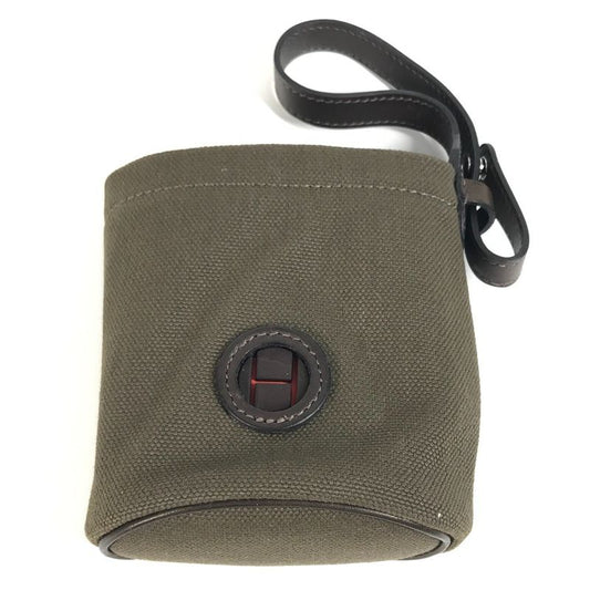 Hermes Pouch Dog Treat Pouch H800617ekaa Leather / Coated Canvas Khaki / Foo
