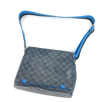 Louis Vuitton Shoulder Bag District PM N42420 Damier Graphite Canvas Black