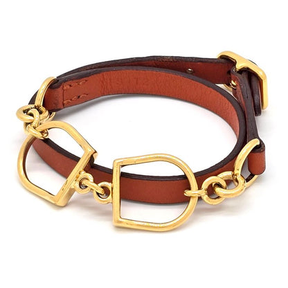 Hermes Leather Bracelet Ettelier Dubreuter Double Winding T2 Arm Circumference