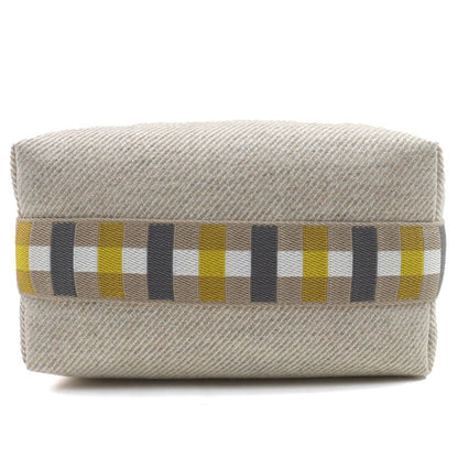 Hermes Brid A Black PM Au Carre Segur Silver Hardware Serie Button Wool Handbag