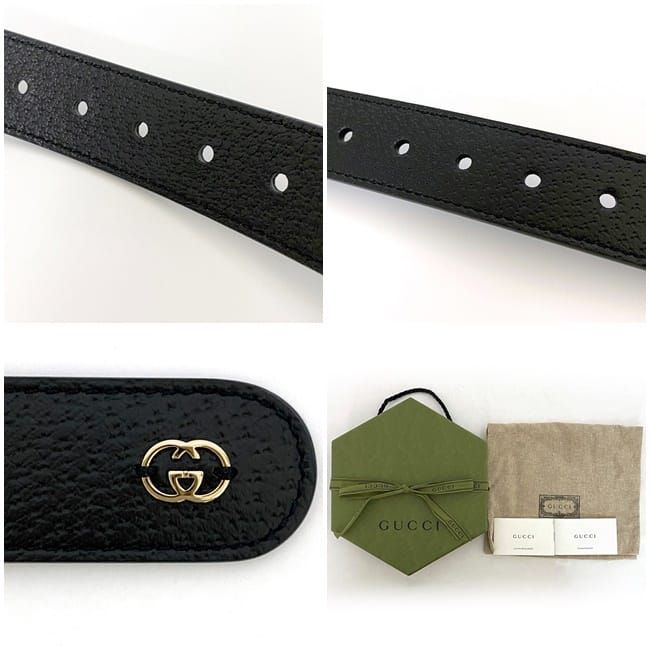 Gucci Collar Black Interlocking 695256 Never Used