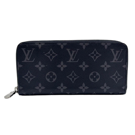 Louis Vuitton Zippy Wallet Horizontal Monogram Eclipse Black Silver