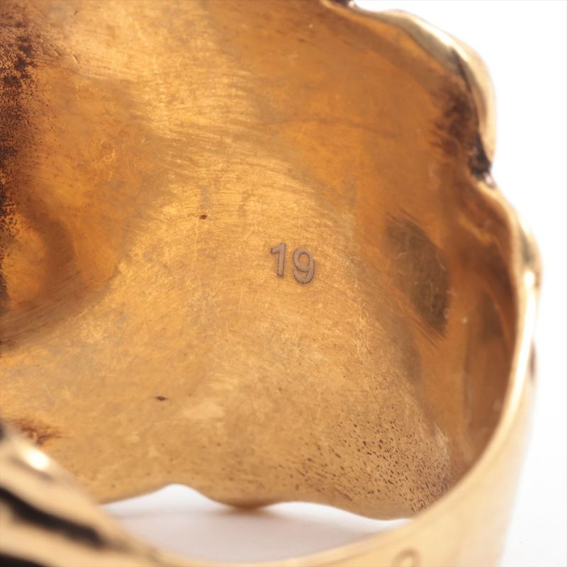 Gucci Michele Period Lion Head GP Ring 19 (actual Size 18) Gold Made In Italy
