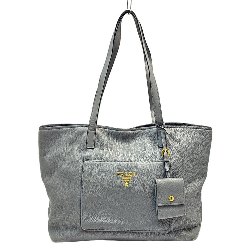 Prada Tote Bag - 1bg048 Grey Leather