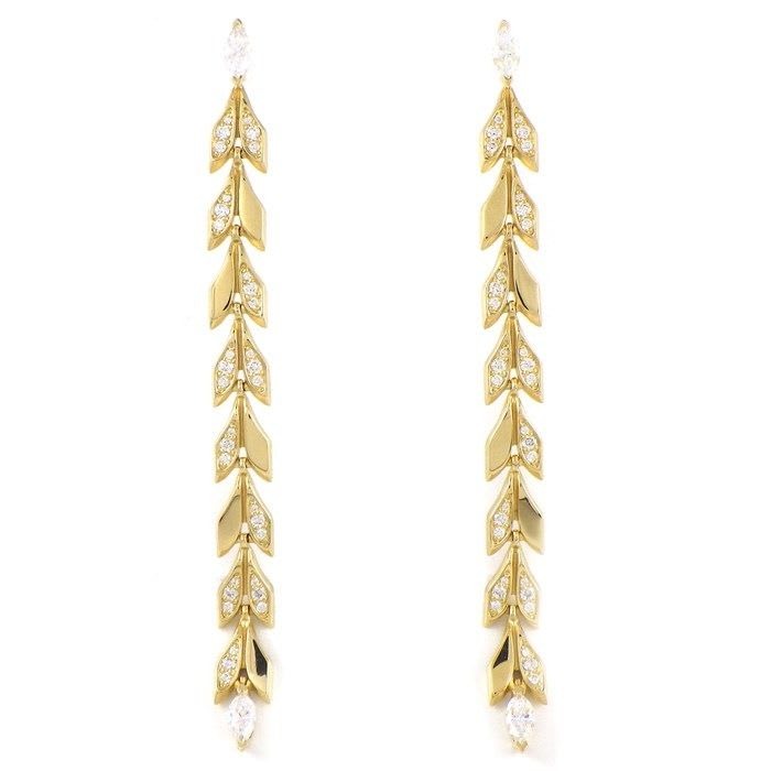Tiffany & Co Earrings Victoria Vine Drop Diamond 0.495 CT 18K