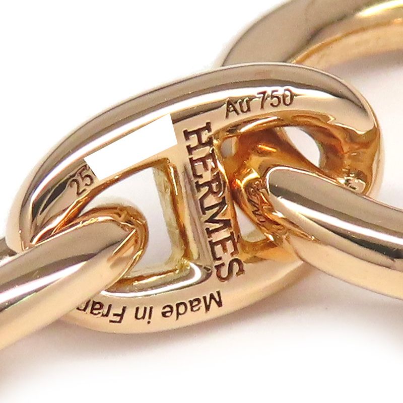 Hermes Bracelet Chaine D'ancre T PM 26 Frames 750pg Pink Gold 26 Links