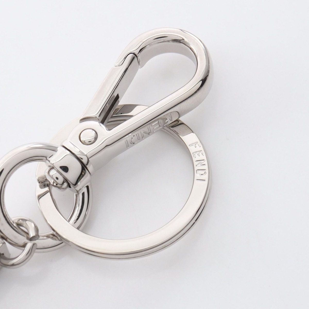 Fendi Key Holder FF Square Zucca Dark Brown Canvas Key — view 4