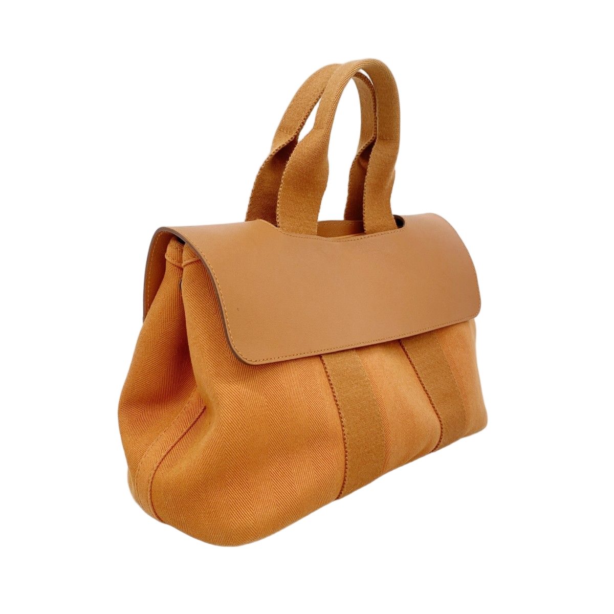 Hermes Handbag Valparaiso PM Toilet Blanc Orange Silver — view 2