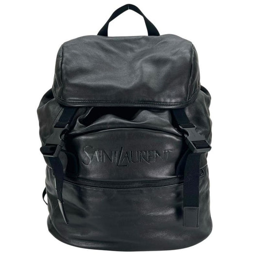 Saint Laurent Paris Rucksack Backpack Leather Nylon