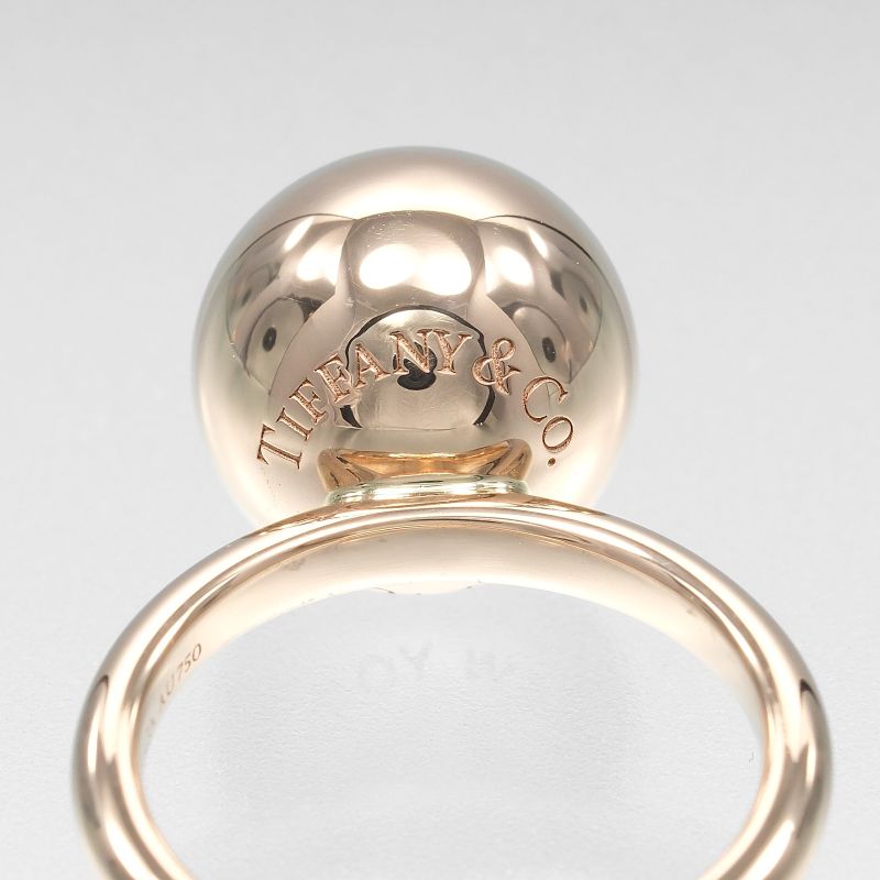 Tiffany & Co Hardware Ball 18K Pink Gold #9 Ladies 7g Ring