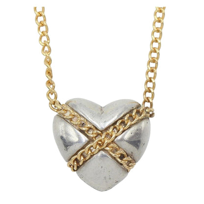 Tiffany & Co 18K Yellow Gold Chain Crossheart Heart Necklace