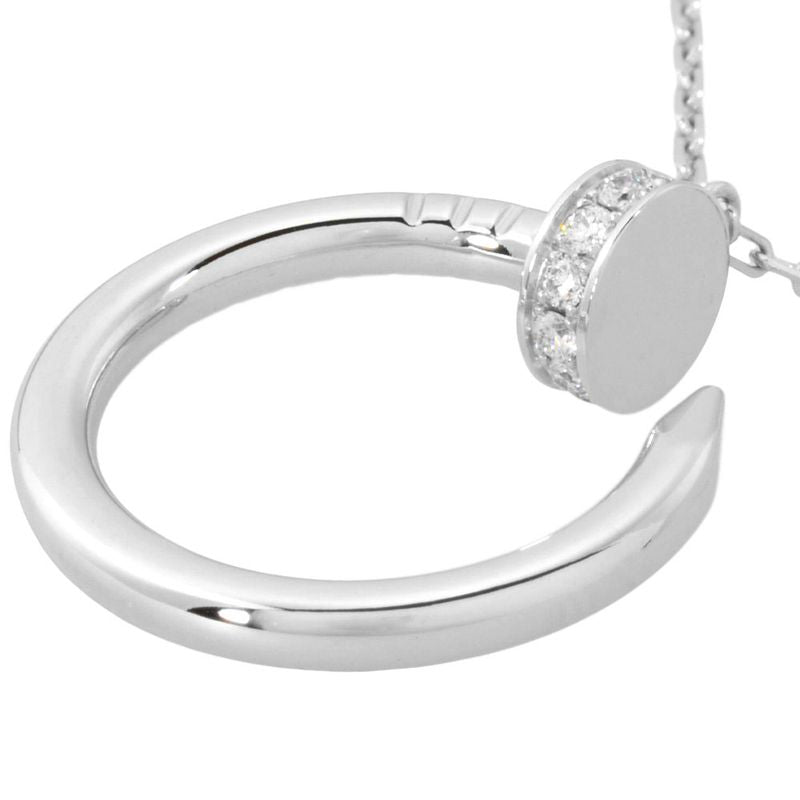 Cartier Juste Un Clou Necklace Diamond 18K White Gold 58g White Togo Old 45cm