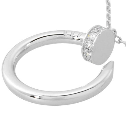Cartier Juste Un Clou Necklace Diamond 18K White Gold 58g White Togo Old 45cm