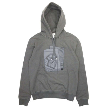 Hermes Etriers Decales Armor de Carre Leather Patch Hoodie Brushed Lining Xxs