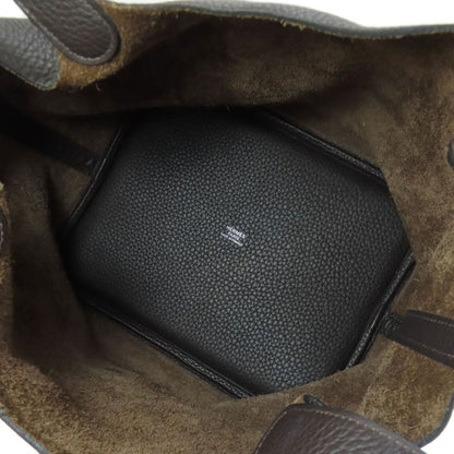 Hermes Picotin Lock MM Silver Hardware Handbag Taurillon Women