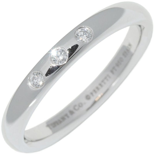 Tiffany & Co Ring Pt950 Diamond 3P (006ct) Elsa Peretti Stacking Band Ring
