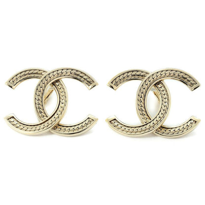 Chanel Earrings Logo Earrings Gold