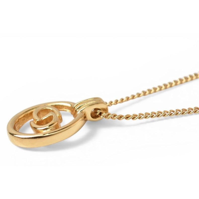 Dior Necklace Pendant Vintage CD Logo Gold — view 4