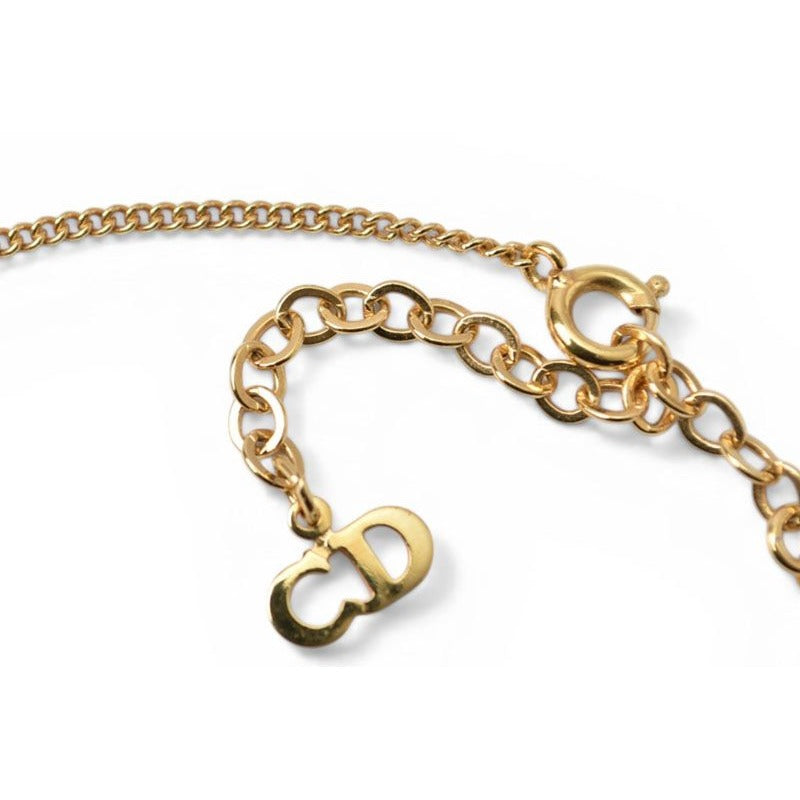 Dior Necklace Pendant Vintage CD Logo Gold — view 5