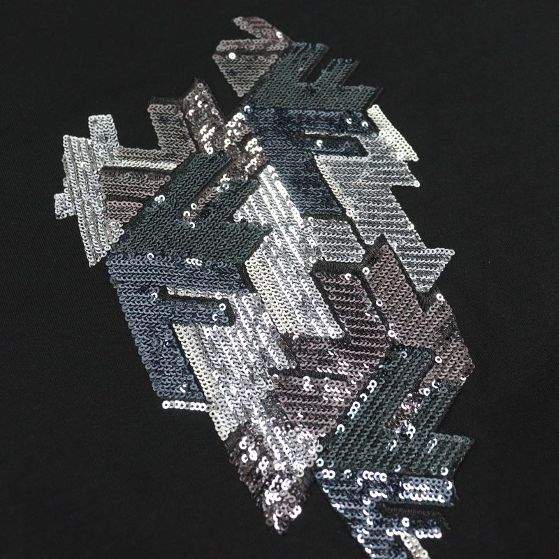 Fendi Fy1217 Made In 2023 100% Cotton Sequins With Logo Crew Neck Short Sleeves