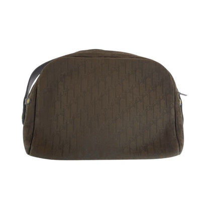 DIOR Vintage Trotter Brown Gold Hardware Canvas Shoulder Bag Women 504833